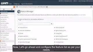 Using the Feature Manager in WHM