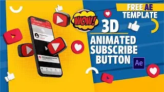 3D Animated Phone Subscribe Animation  #Aftereffects #freetemplates #lmmotion