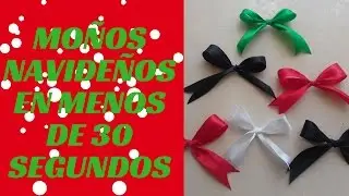 TUTORIAL: COMO HACER MOÑOS NAVIDEÑOS | Fácil | ANYERLIN CAMARENA 🎄🎀