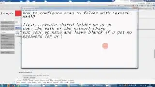 lexmark mx410 scan to folder setup