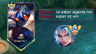 GOODBYE TOP GLOBAL SUYOU!☠️ THIS SABERPHOBIA IS THE BEST COUNTER FOR SOYOU - Mobile Legends