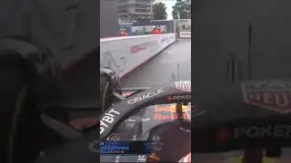 Max nearly lost the race there in tricky conditions! #f1shorts #formula1