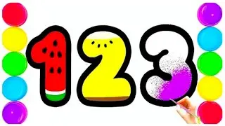 Draw the number for kids / menggambar nomor 2 untuk anak-anak / рисование цифры / how to draw number