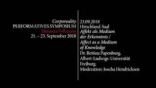 Corporeality. Affect as a Medium of Knowledge (12)