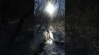 зимний денёк ручей солнце