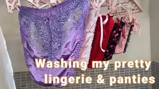 Washing my pretty lingerie and panties | Wash and dry | Bright Color Underwear