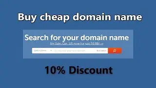 How to Buy a domain name at cheap cost - Purchase a domain via 10% discount - Buying a Domain name