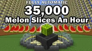 Minecraft Fully Automatic Farm 35,000 Melon Slices An Hour - Hopper Update