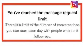 You've reached the message limits Instagram | You've reached the message request limits problem  🔥