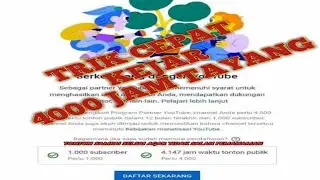 TRIK TERBARU MENAMBAH 4000 JAM TAYANG DENGAN CEPAT!!!