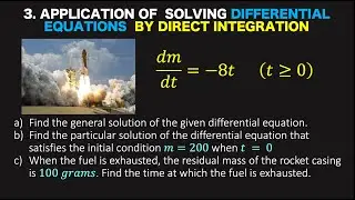 Simple Applications of Differential Equations (Video 3)