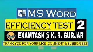 RSMSSB LDC M S WORD EFFICIENCY TEST 02
