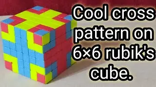 6 by 6 rubik's cube pattern #2. (Cross pattern).