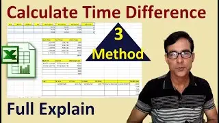 How to subtract time in excel | Calculating Time in MS-Excel in hindi | Time subtraction in excel