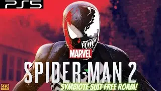 Spider-Man 2 PS5 - Free Roam Gameplay Symbiote Suit