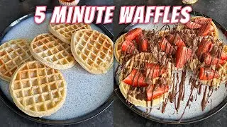 EASY 5 MINUTE HOMEMADE WAFFLES RECIPE