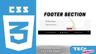 CSS Personal Portfolio Footer Section // Portfolio Website // Learn CSS in Nepali