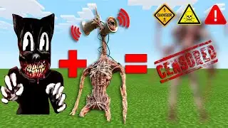 Я СКРЕСТИЛ БОЛЬШУЮ СИРЕНУ И CARTOON CAT В МАЙНКРАФТ - SIREN HEAD СИРЕНОГОЛОВЫЙ SCP Тревор Хендерсон