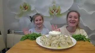 ЖЕСТЬ! ВОЛОСНЯ В МАГАЗИННЫХ ХИНКАЛЯХ! 🤮😆 #khinkali #хинкали #mukbang #asmrrussia #мукбанг