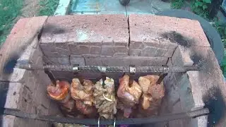 ШАШЛЫК из КУРИЦЫ в ТАНДЫРЕ | Шашлык в тандыре | Как пользоваться кирпичным тандыро /топим баню