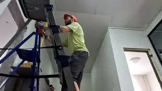 Делаем натяжной потолок в прихожей и в гардеробе