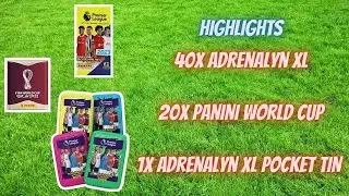 40x ADRENALYN XL PACKS - 1X POCKET TIN - 20x PANINI WORLD CUP STICKER PACKS STREAM HIGHLIGHTS