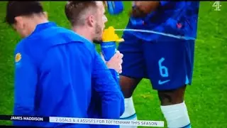 England's James Maddison water bottle fail 🙃😂