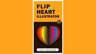 How to create flip the heart in Illustrator 