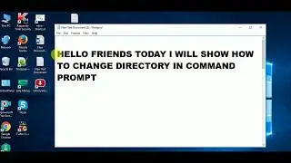 HOW TO CHANGE DIRECTORY IN COMMAND PROMPT