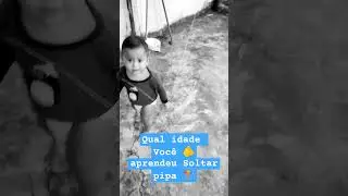 Bebê de 1 ano Soltando pipa Sozinho