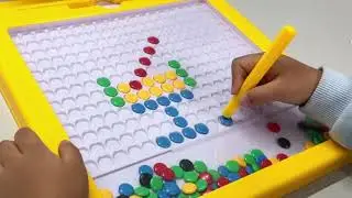 Magnetic Dots Drawing Board Toy for 3+ year old Kids