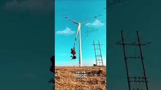 When you encounter a windmill, try taking creative photos like this!