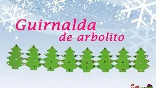 GUIRNALDA NAVIDEÑA EN FORMA DE ARBOLITOS » Manualidades Navidad