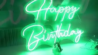 Happy Birthday LED Neon Sign