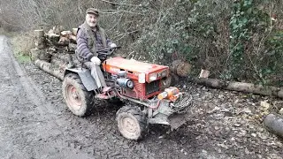 Chargement de grumes épicéa avec le Kubota et ns 55 #forestmen #bucheron #forestier