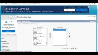 Creating Custom app on Salesforce