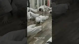 Brutal Karate Conditioning with One Finger Push-ups! 