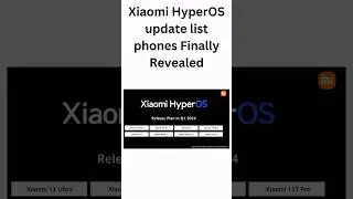 Xiaomi HyperOS update list Finally Revealed