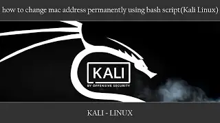 how to change mac address permanently using bash script