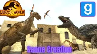 Jurassic World Dominion Malta Scene Creation in Garry's Mod (Allosaurus vs Iguanodon)