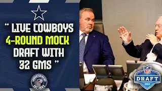 LIVE: Dallas Cowboys 4 Round Mock Draft with 32 GMs | Cowboys Mock Draft