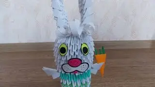 зайчик модульное оригами
