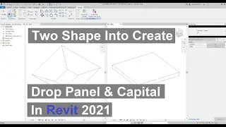 Two shape into create the drop panel and column capital in Revit 2021