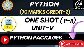 UNIT-5 PART-II ONE SHOT I Python File Operations I PYTHON I Pragya  Ma'am  I Gateway Classes I AKTU