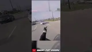 Biker crashes because of cops 
