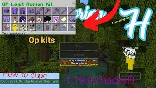 HORION CLIENT DOWNLOAD, And MCBE SERVER DUPING!!! How to Use OP hacked client!!!