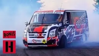 V8 Ford Transit Drift Bus!? Hert and Dan Go For Test Shred