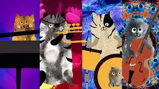😺 🎺 GATO NICANOR Y SU BANDA DE JAZZ 🎺😺 - CALEUCHISTICO - Gato jazz Música para niños Música infantil