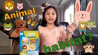 ANIMAL HABITAT | JIGSAW PUZZLE for kids | a match-up game for kids.