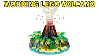 Working LEGO Volcano with Erupting Lava! 🌋